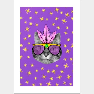 Mardi Gras Cat Posters and Art